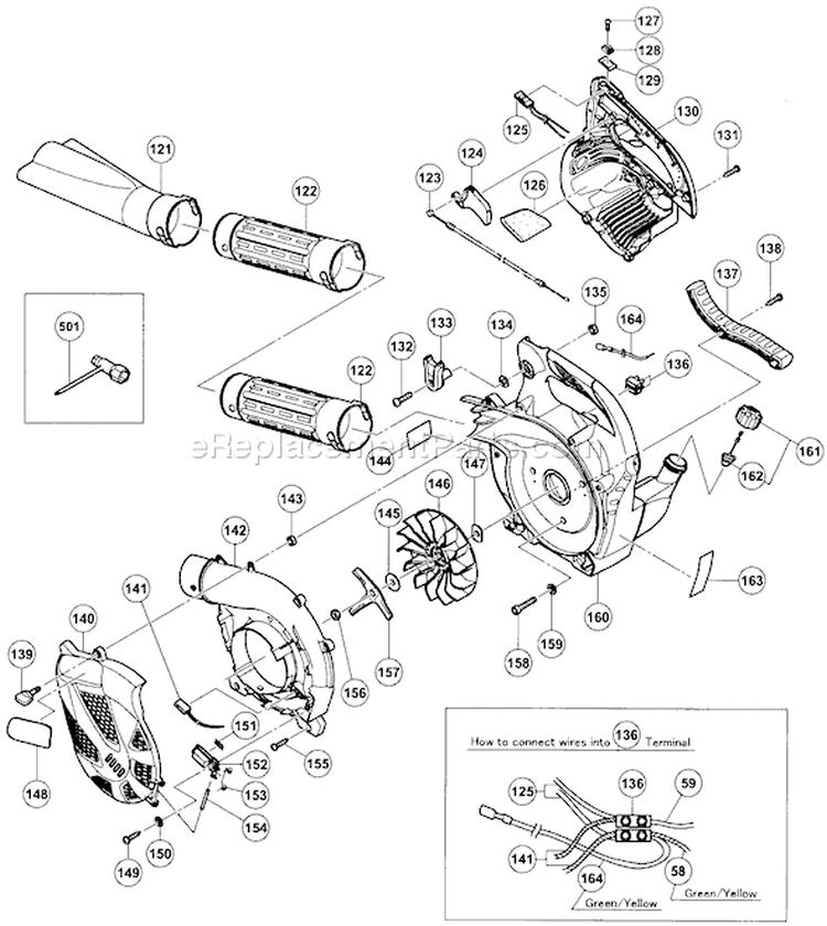 Page A Diagram and Parts List for THB-260PF  Tanaka Leaf Blower / Vacuum