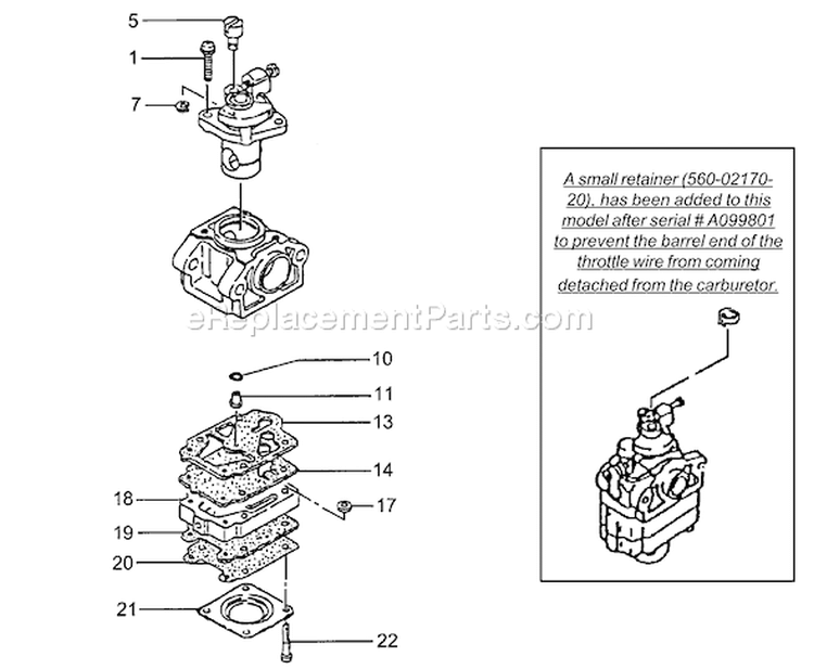 Page A Diagram and Parts List for THT-2100  Tanaka Hedge Trimmer