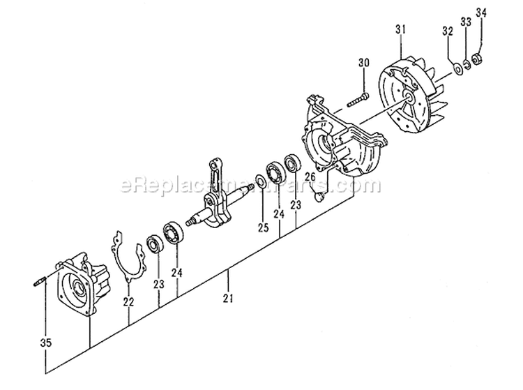 Page B Diagram and Parts List for THT-210S  Tanaka Hedge Trimmer
