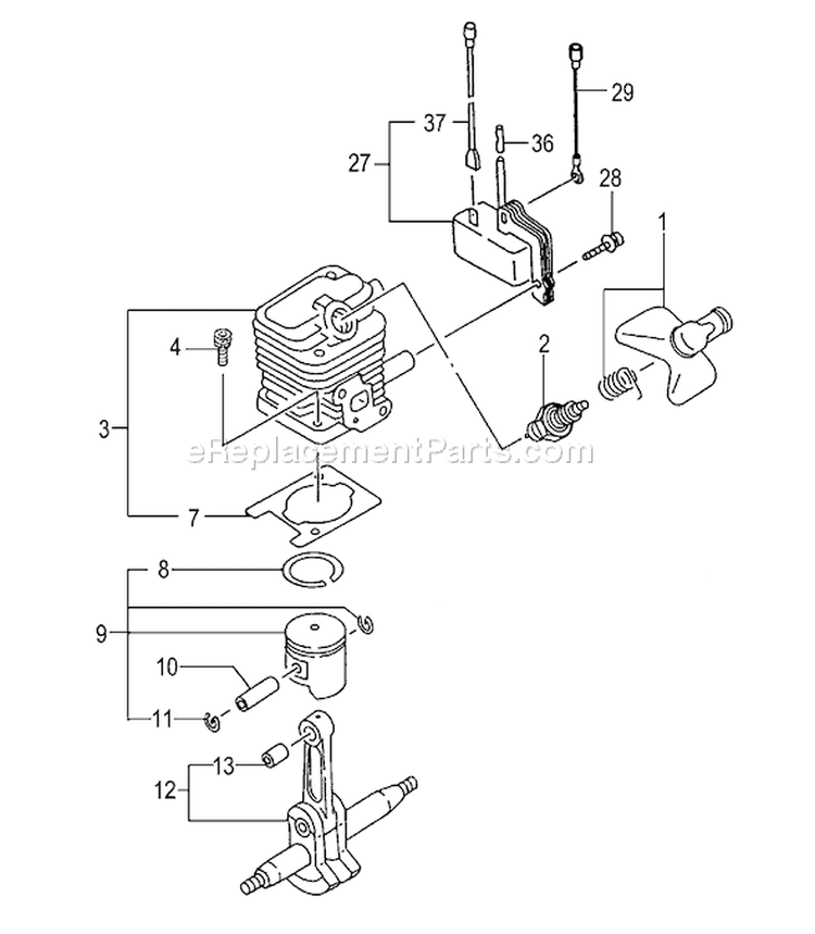 Page C Diagram and Parts List for THT-210S  Tanaka Hedge Trimmer