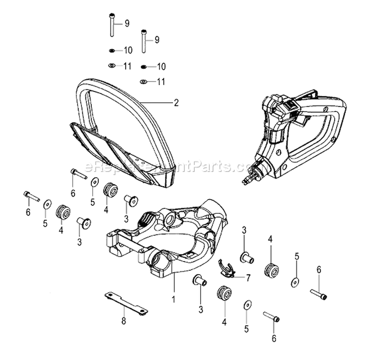 Page D Diagram and Parts List for THT-210S  Tanaka Hedge Trimmer