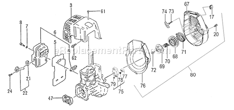 Page G Diagram and Parts List for THT-210S  Tanaka Hedge Trimmer