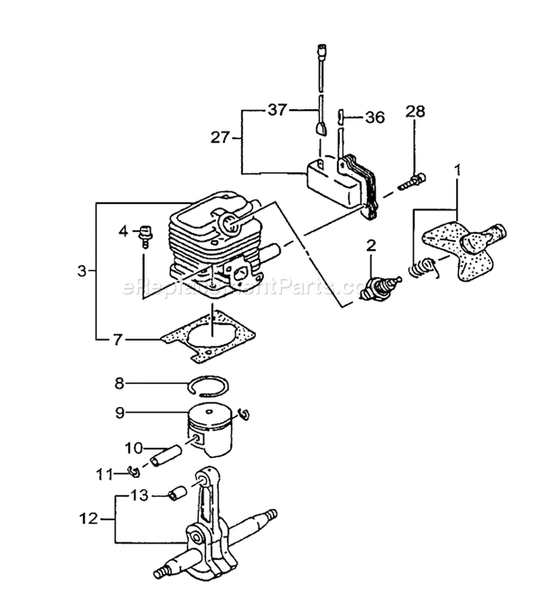 Page C Diagram and Parts List for THT-2120  Tanaka Hedge Trimmer