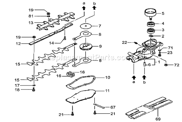 Page F Diagram and Parts List for THT-2120  Tanaka Hedge Trimmer