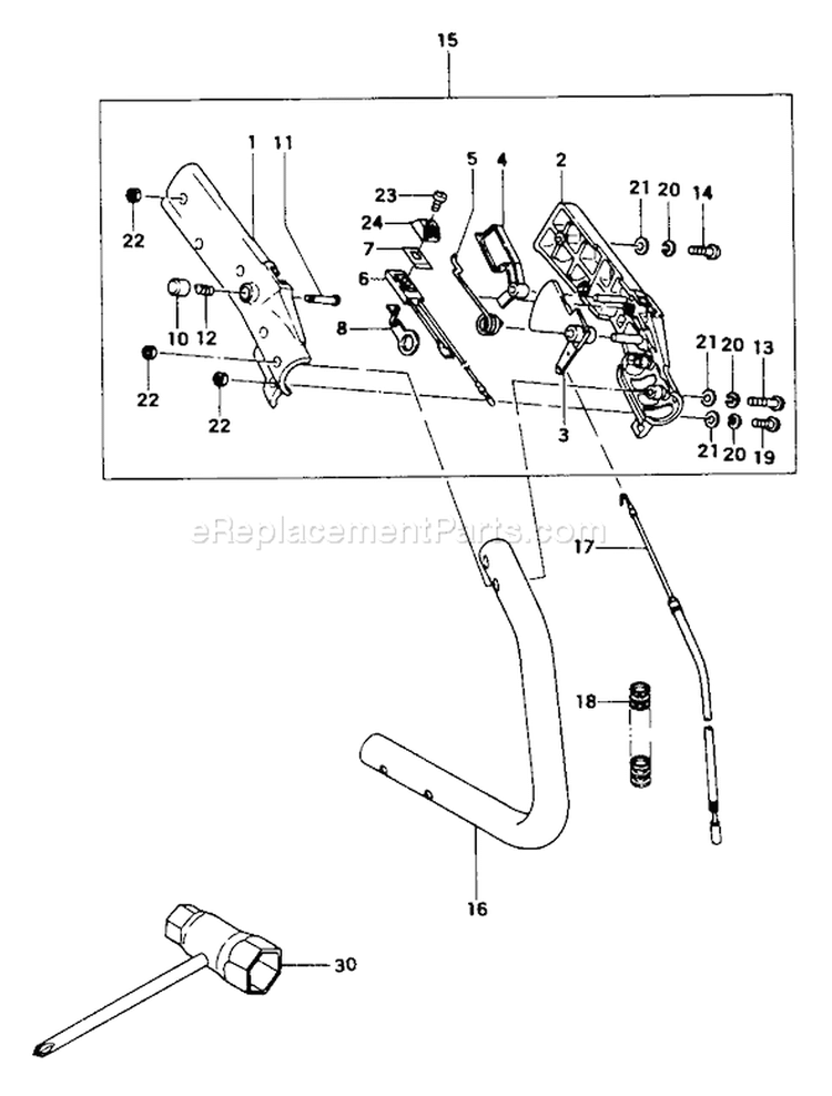 Page F Diagram and Parts List for THT-230  Tanaka Hedge Trimmer