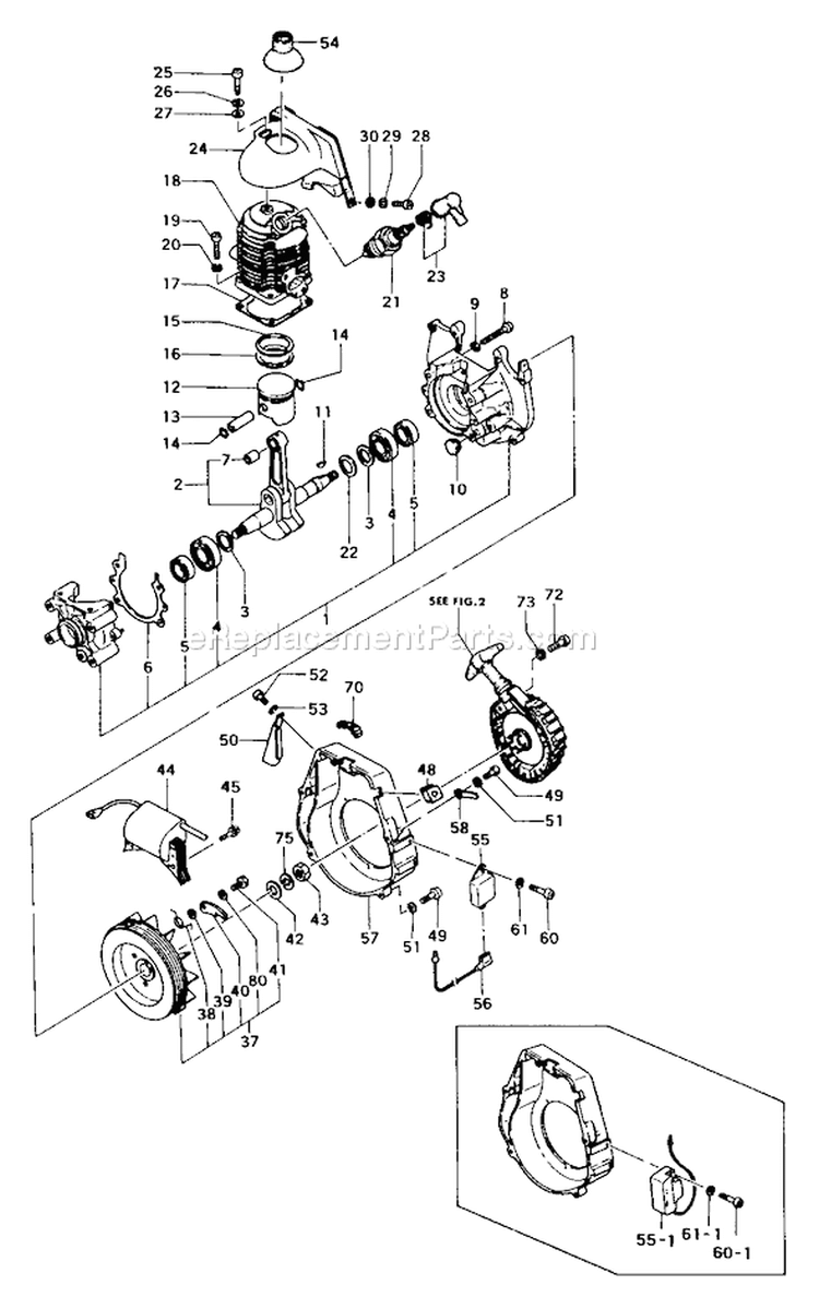 Page C Diagram and Parts List for THT-232  Tanaka Hedge Trimmer