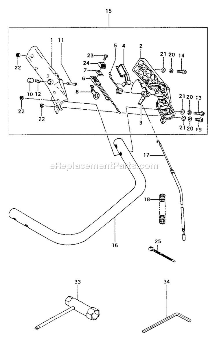 Page E Diagram and Parts List for THT-240  Tanaka Hedge Trimmer
