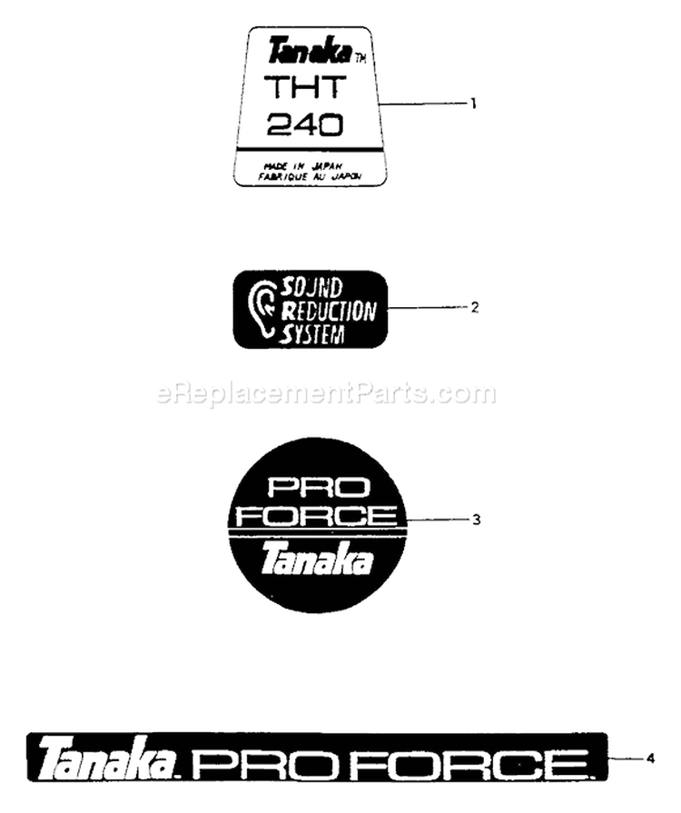 Page F Diagram and Parts List for THT-240  Tanaka Hedge Trimmer
