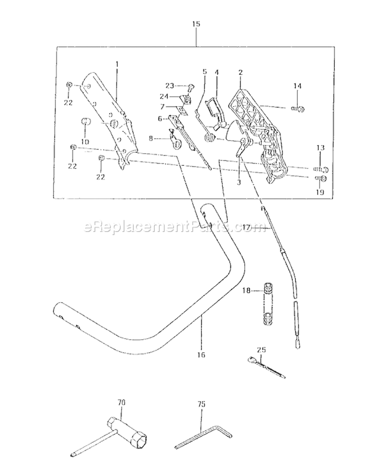 Page E Diagram and Parts List for THT-2510  Tanaka Hedge Trimmer