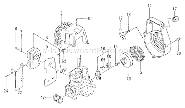 Page D Diagram and Parts List for THT-2540  Tanaka Hedge Trimmer
