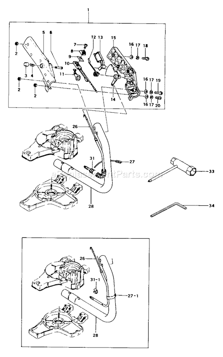 Page F Diagram and Parts List for THT-262  Tanaka Hedge Trimmer