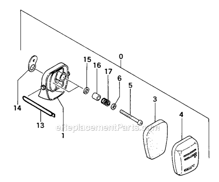 Air Cleaner Diagram and Parts List for TIA-305  Tanaka Auger