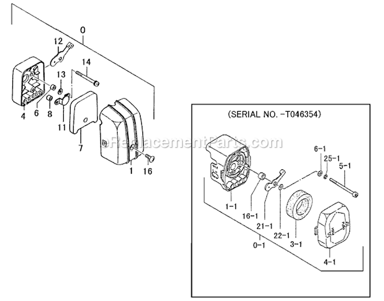 Page A Diagram and Parts List for TIA-340  Tanaka Auger