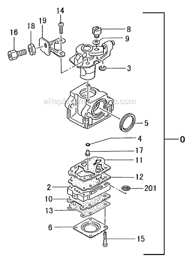 Page C Diagram and Parts List for TIA-340  Tanaka Auger