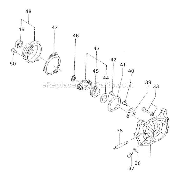 Page M Diagram and Parts List for TLE-550  Tanaka Edger
