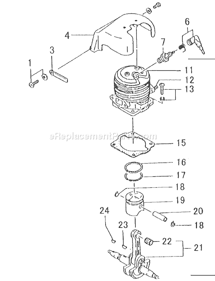 Page S Diagram and Parts List for TLE-550  Tanaka Edger