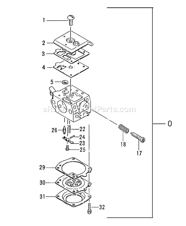 Page A Diagram and Parts List for TLE-600  Tanaka Edger