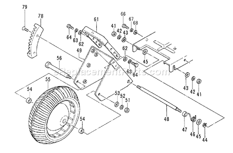 Page K Diagram and Parts List for TLE-600  Tanaka Edger