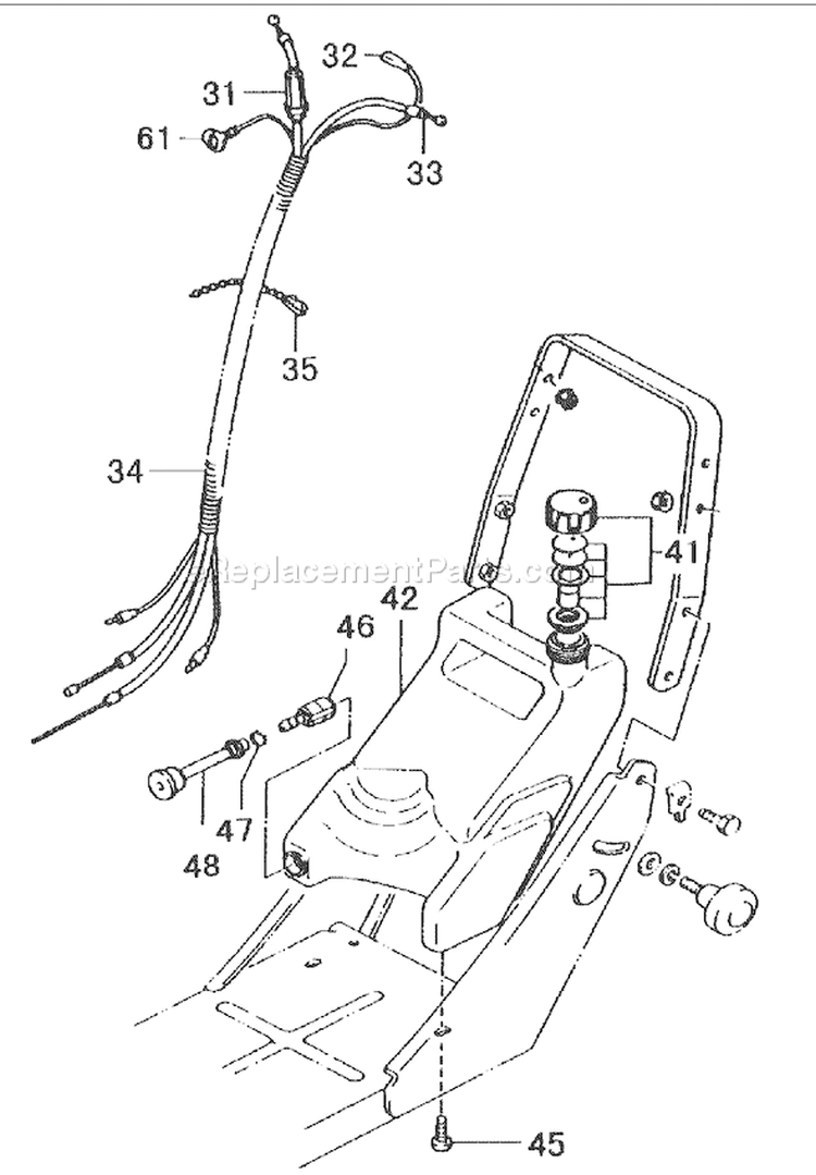 Page L Diagram and Parts List for TLE-600  Tanaka Edger