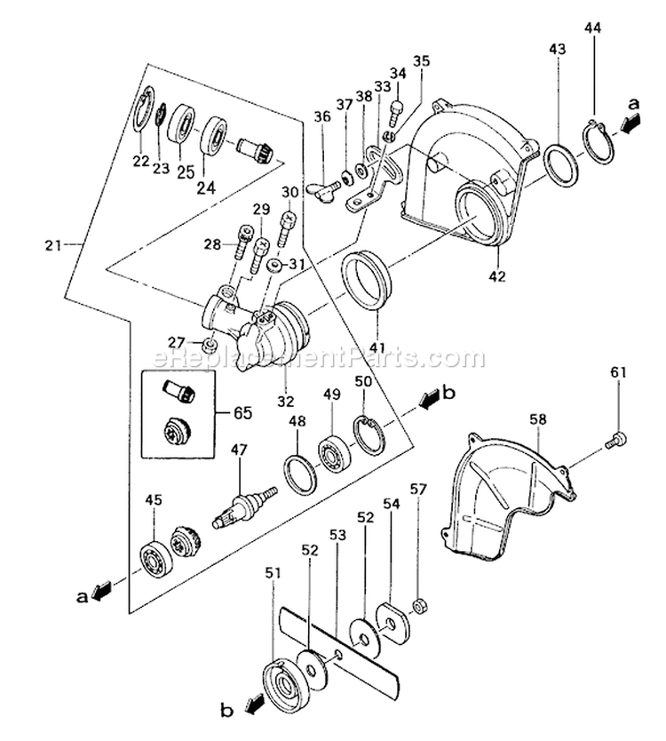 Page M Diagram and Parts List for TLE-600  Tanaka Edger