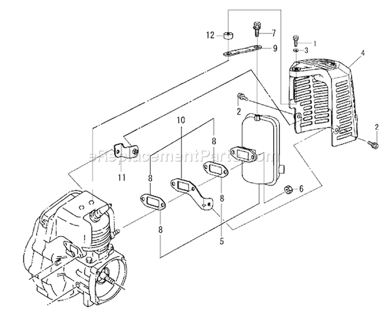 Page P Diagram and Parts List for TLE-600  Tanaka Edger