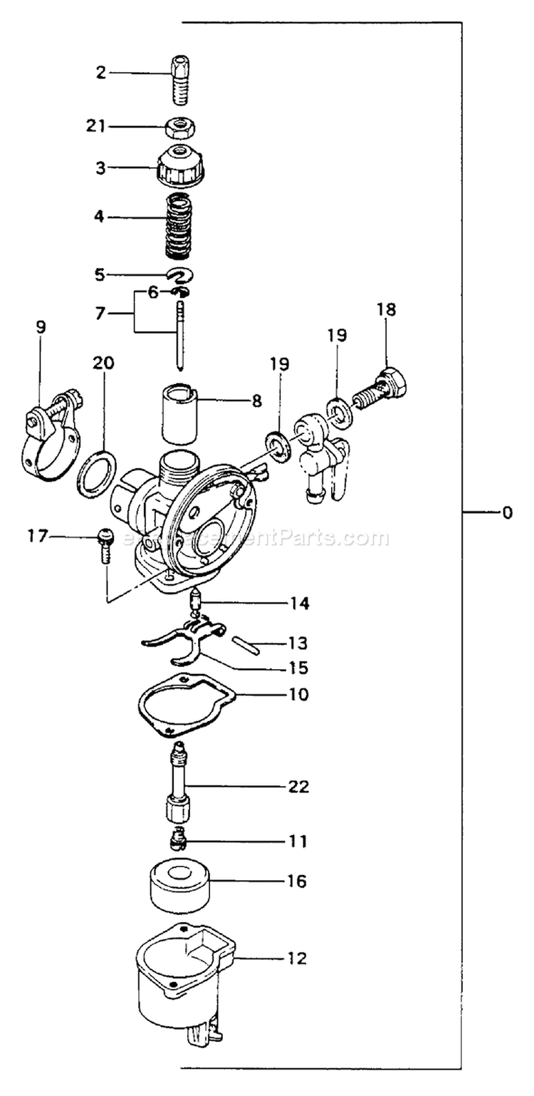 Page B Diagram and Parts List for TMS-450  Tanaka Leaf Blower / Vacuum