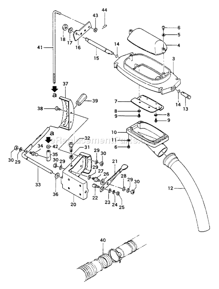 Page F Diagram and Parts List for TMS-450  Tanaka Leaf Blower / Vacuum