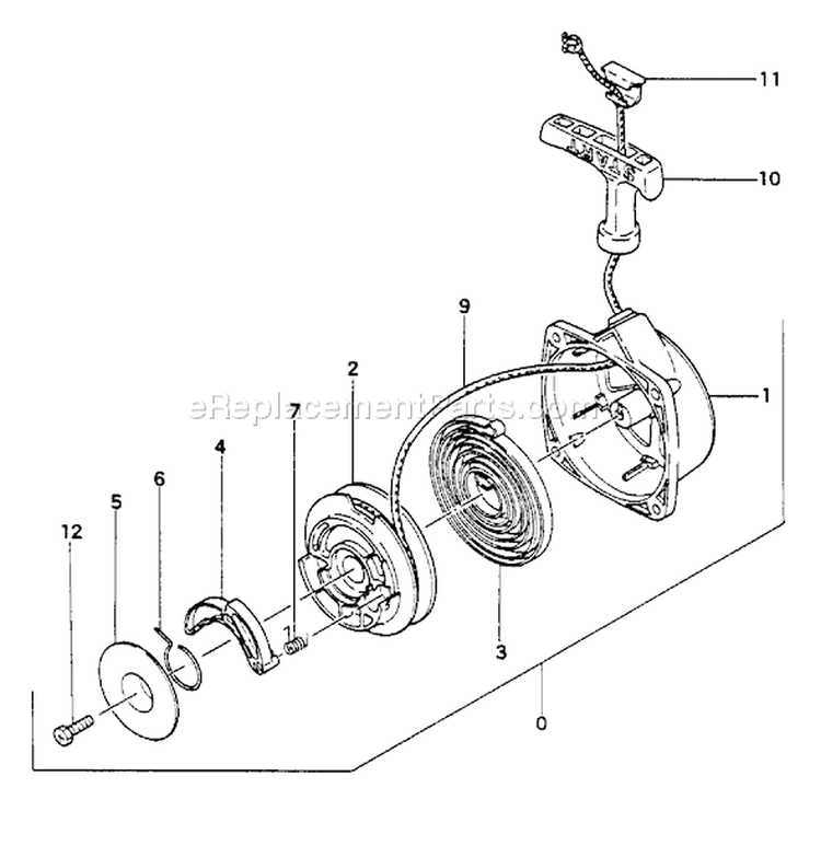 Page G Diagram and Parts List for TMS-450  Tanaka Leaf Blower / Vacuum