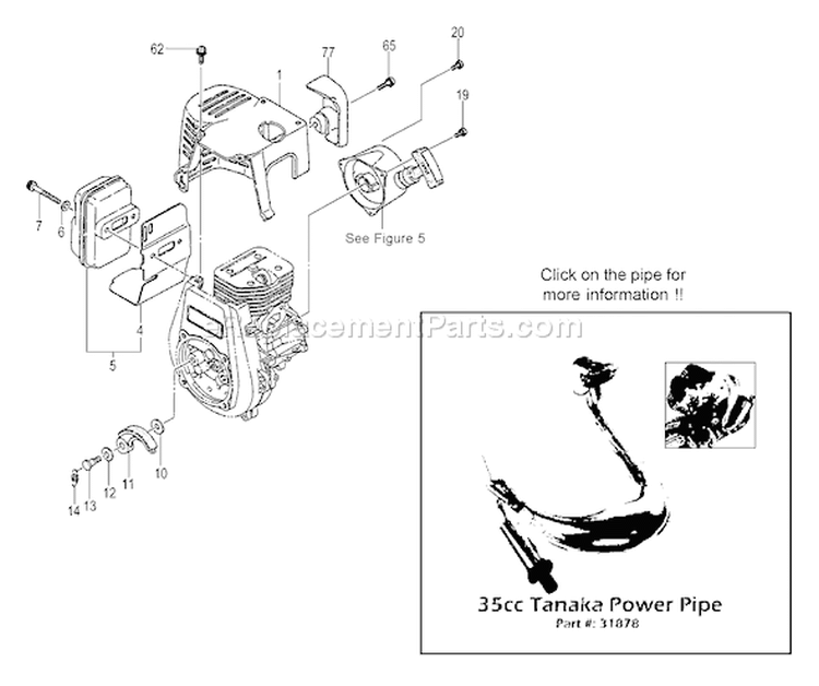 Page O Diagram and Parts List for TPB-350GX  Tanaka 