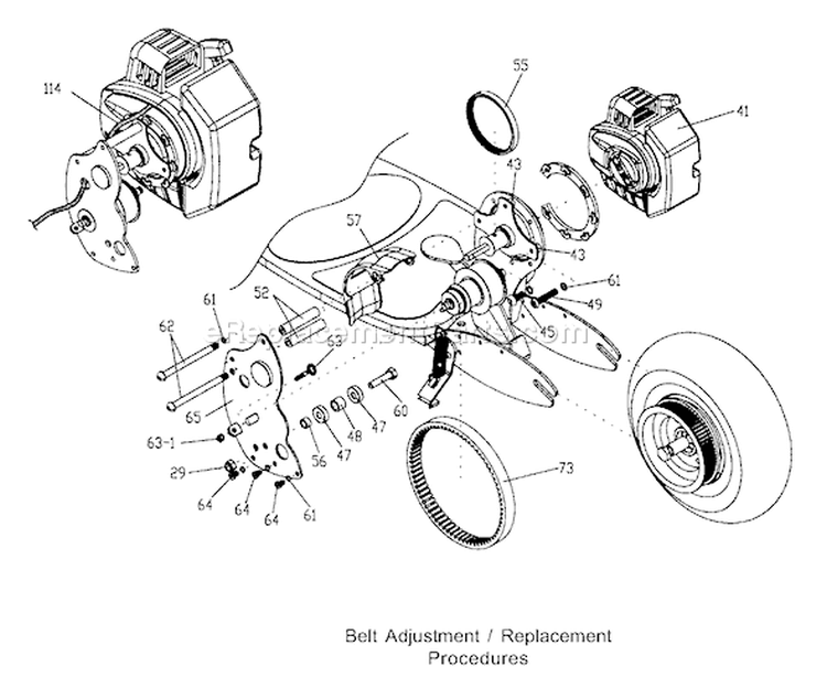 Page B Diagram and Parts List for TPB-350GX  Tanaka 