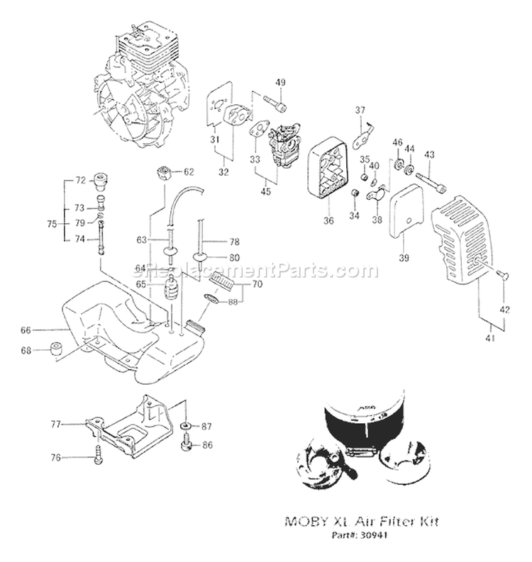 Page J Diagram and Parts List for TPB-400GX  Tanaka 