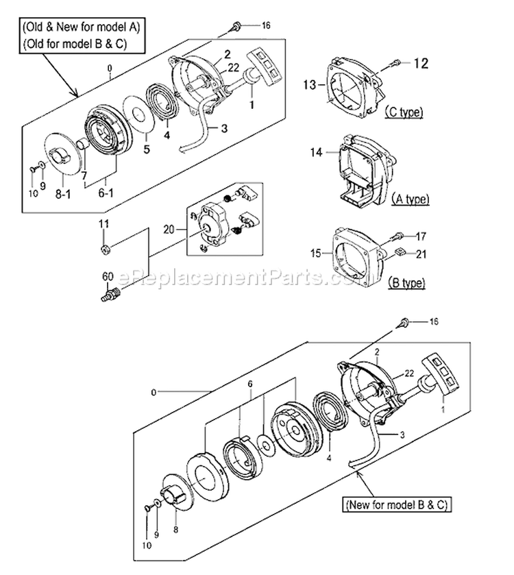 Page M Diagram and Parts List for TPE-2501  Tanaka Edger