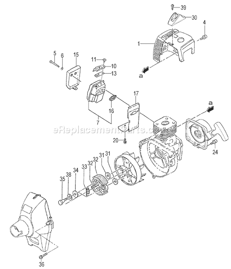Page B Diagram and Parts List for TPE-250PF  Tanaka Edger