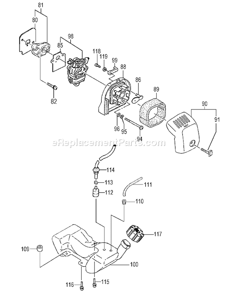 Page G Diagram and Parts List for TPE-250PF  Tanaka Edger
