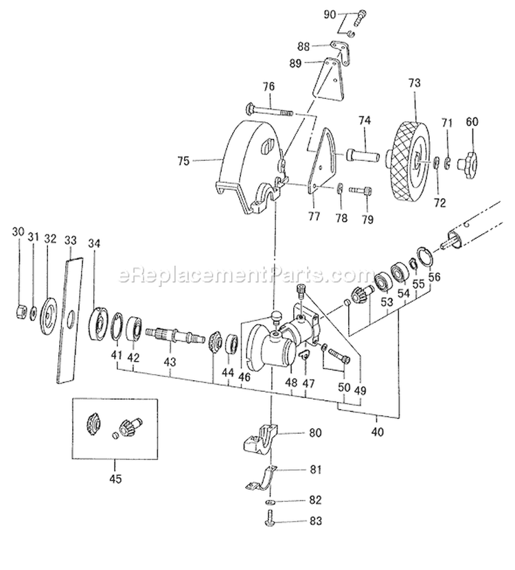 Page H Diagram and Parts List for TPE-250PF  Tanaka Edger