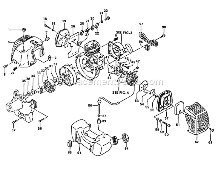 Page E Diagram and Parts List for TPE-250  Tanaka Edger