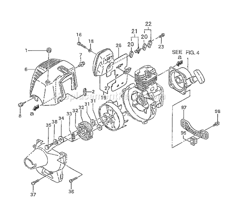 Page D Diagram and Parts List for TPE-2510  Tanaka Edger