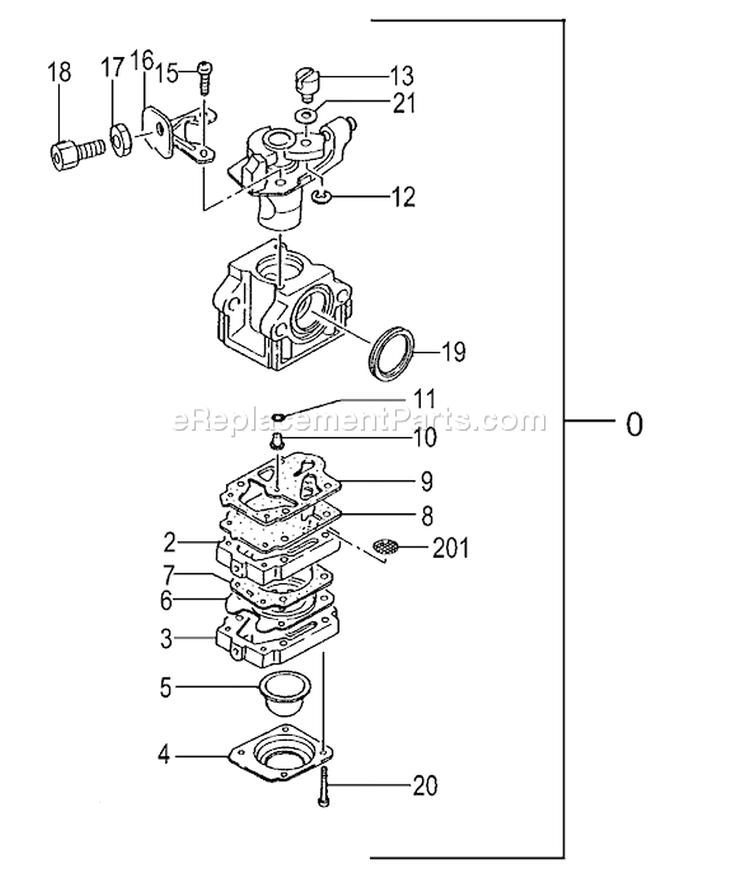 Page A Diagram and Parts List for TPE-260PF  Tanaka Edger