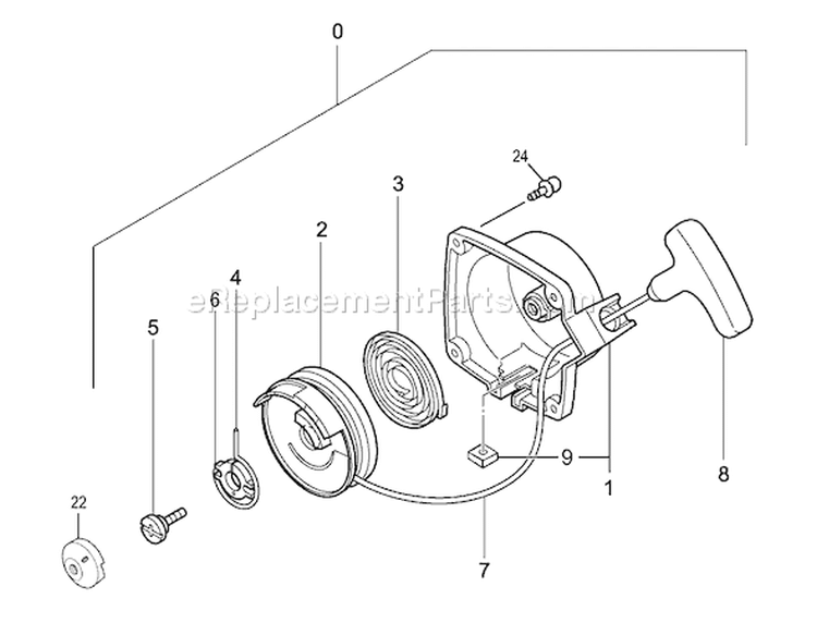 Page J Diagram and Parts List for TPE-260PF  Tanaka Edger