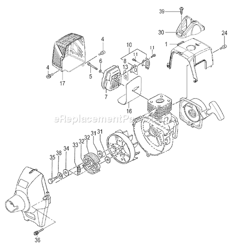 Page B Diagram and Parts List for TPE-260PF  Tanaka Edger