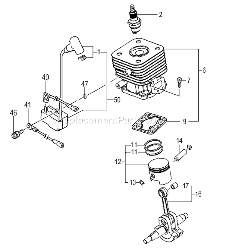 Page D Diagram and Parts List for TPE-260PF  Tanaka Edger