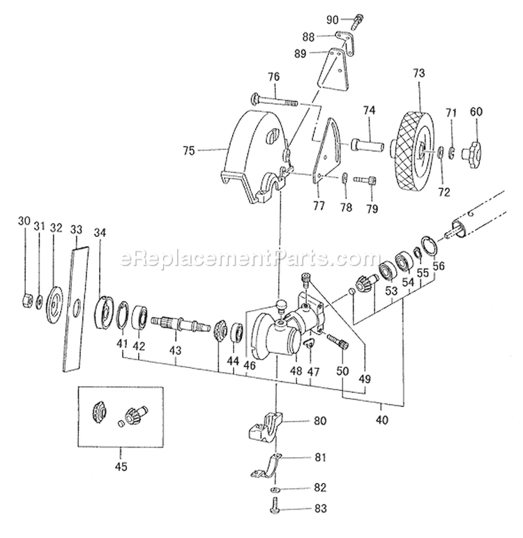 Page H Diagram and Parts List for TPE-260PF  Tanaka Edger
