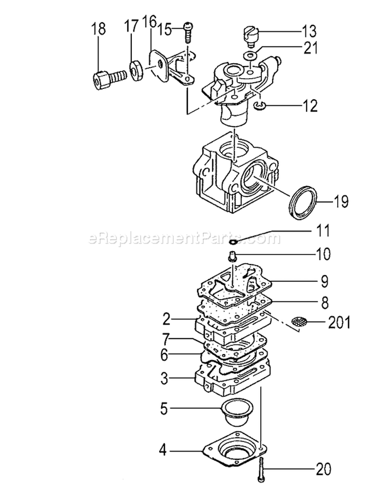 Page C Diagram and Parts List for TPH-2501  Tanaka Hedge Trimmer