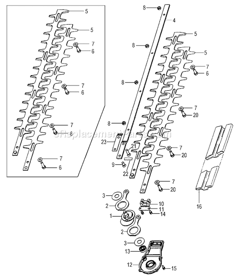Page A Diagram and Parts List for TPH-250PF  Tanaka Hedge Trimmer