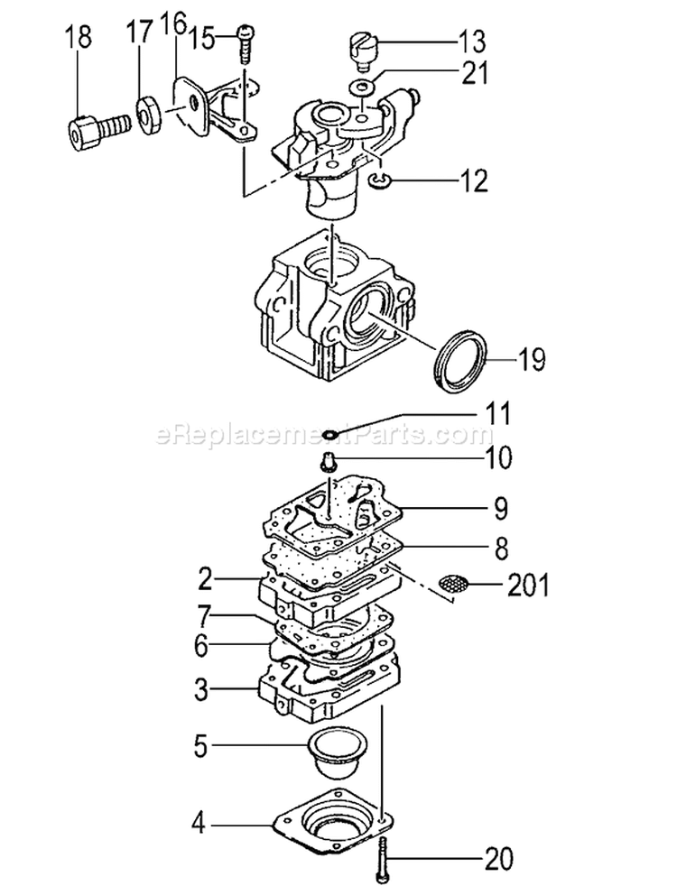 Page B Diagram and Parts List for TPH-250PF  Tanaka Hedge Trimmer