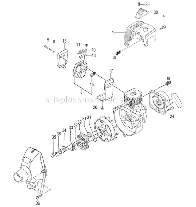 Page C Diagram and Parts List for TPH-250PF  Tanaka Hedge Trimmer