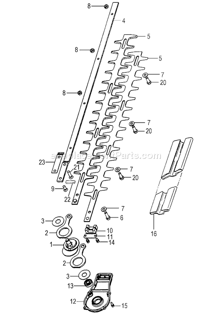 Page A Diagram and Parts List for TPH-260PF  Tanaka Hedge Trimmer