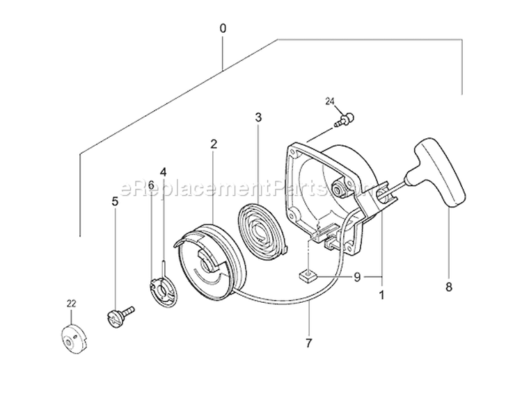 Page K Diagram and Parts List for TPH-260PF  Tanaka Hedge Trimmer