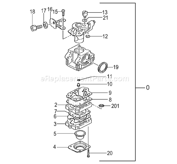 Page B Diagram and Parts List for TPH-260PF  Tanaka Hedge Trimmer