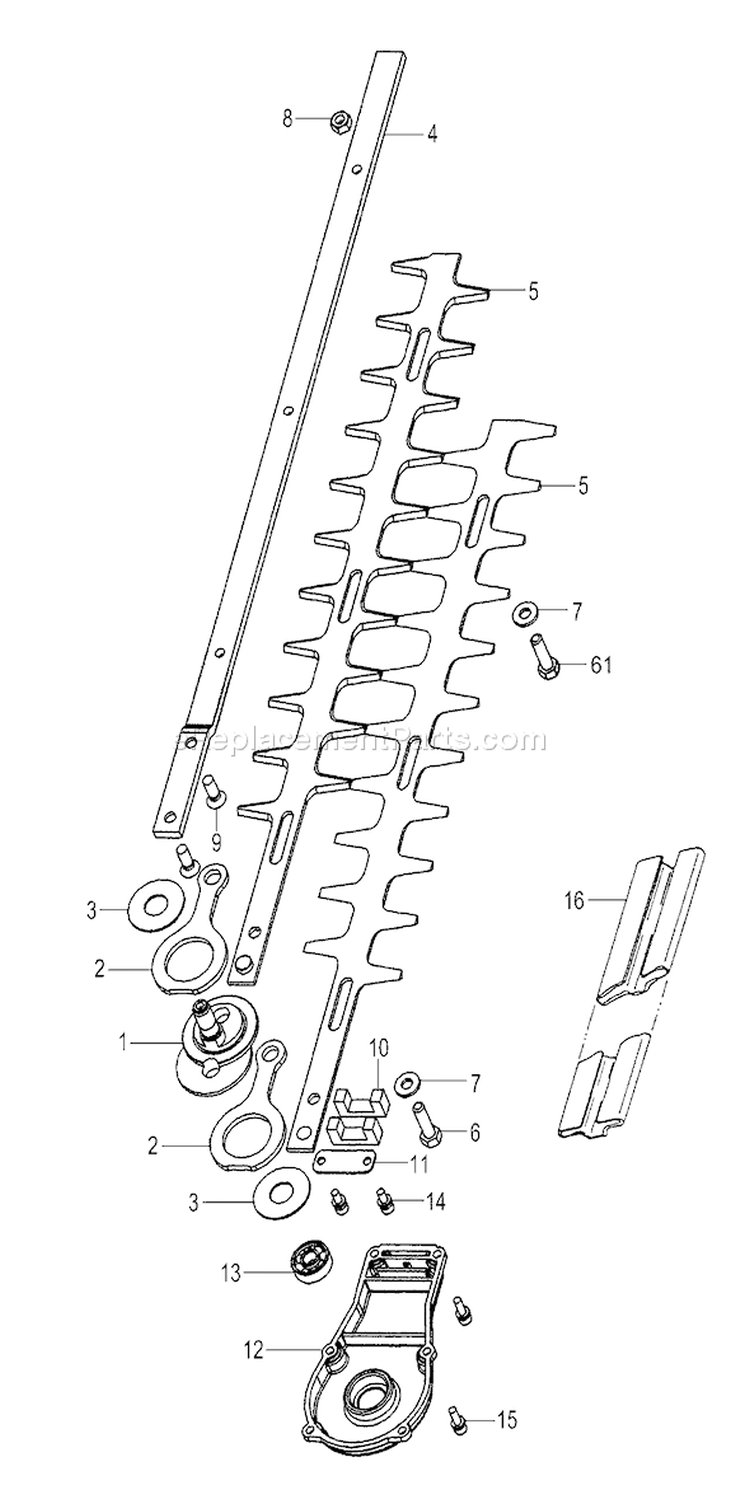 Page B Diagram and Parts List for TPH-270PF  Tanaka Hedge Trimmer